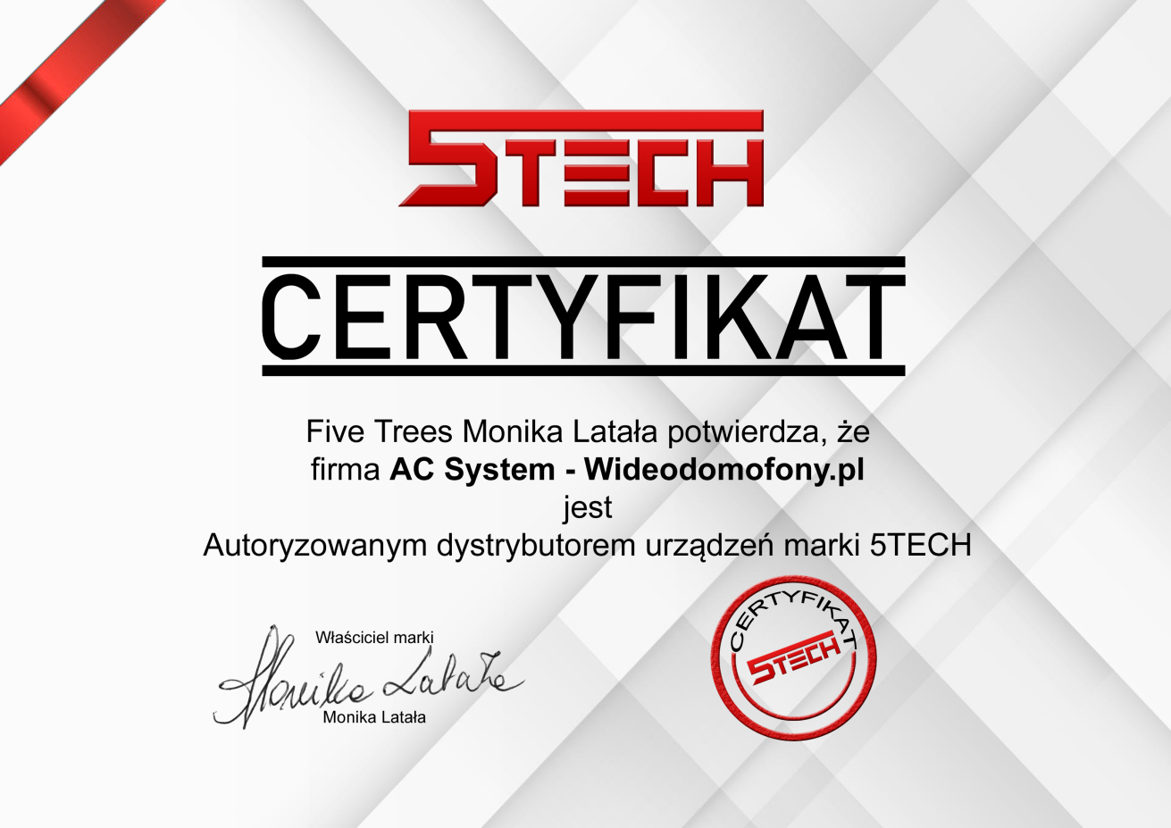 Certyfikat 5tech